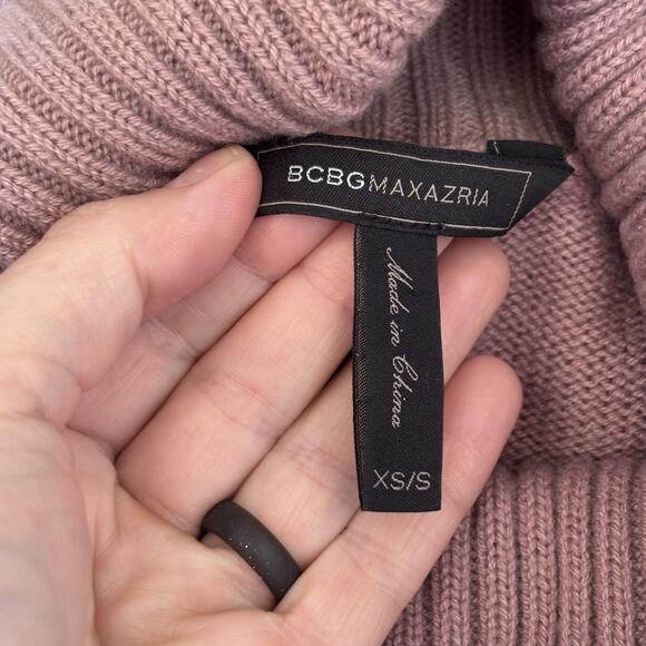 BCBGMAXAZRIA Sweater Small Turtleneck Wool Oversized Quiet Luxury‎ Comfy Cozy - Picture 7 of 10